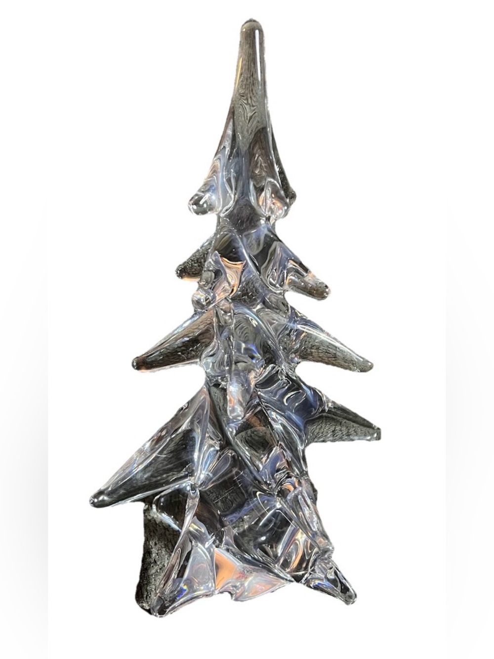 Vintage Dansk Crystal Christmas Tree Sculpture 10in